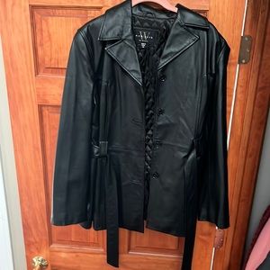 Black leather jacket